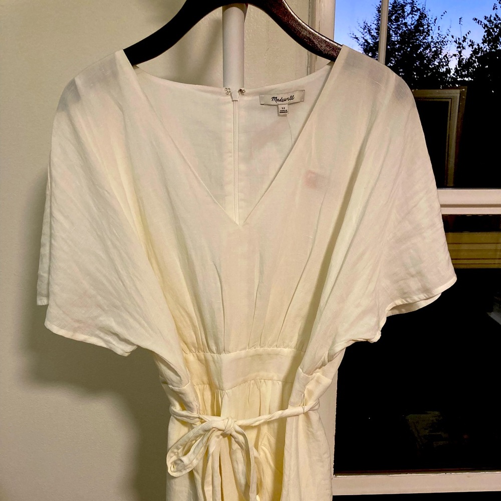 Madewell V-Neck Linen Dress - NWT